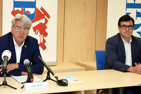 Romain Wolff (à gauche), président de la CGFP et de la Chambre des fonctionnaires et employés publics, dénonce un manque de concertation et la négligence de la voix de la CHFEP. (Photo: CGFP)