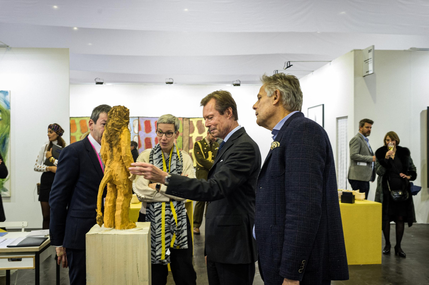 Alex Reding (Directeur de Luxembourg Art Week), Sam Tanson (Ministre de la Culture), S.A.R. le Grand-Duc Henri et Jo Kox (Ministère de la Culture) (Photo: Mike Zenari)