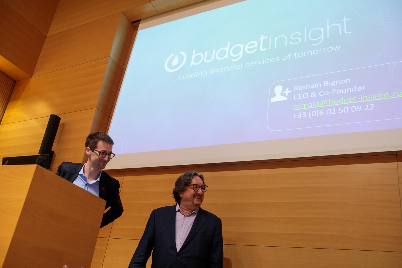 Romain Brignon (Budget Insight) et Jean Diederich (Wavestone et Apsi) (Photo: Matic Zorman)