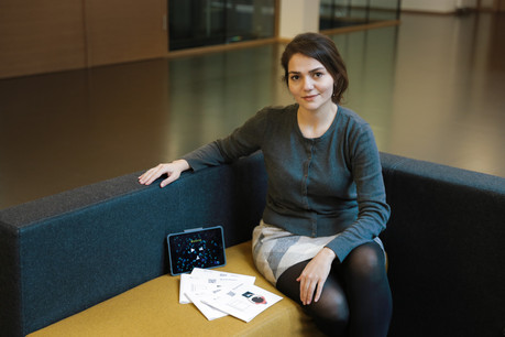 Ses études terminées, Tahereh Pazouki poursuit son projet: Magrid, une solution d’apprentissage des mathématiques où disparaissent les problèmes linguistiques. (Photo: Romain Gamba / Maison Moderne)