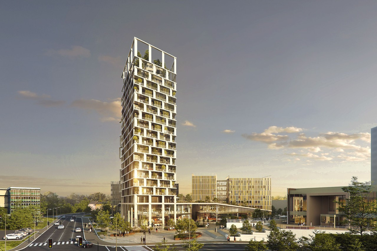 La tour sera terminée en 2023 et sera haute de 20 étages. (Illustration:  Petit DidierPrioux Architectes et Moreno Architecture & Associés)