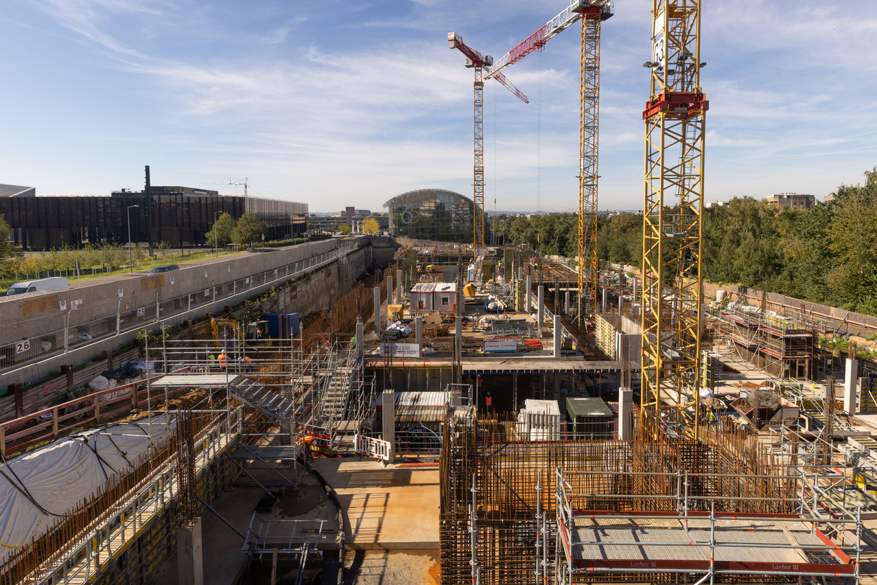 Le chantier de construction est déjà bien amorcé et l’inauguration du bâtiment est envisagée en 2026. (Photo: Guy Wolff/Maison Moderne)