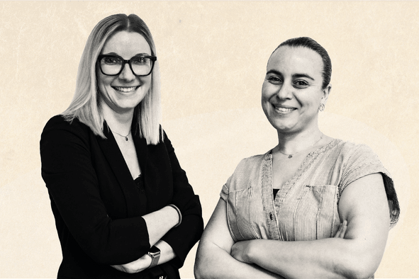 Jacqueline Scheer, adjointe RH et Hana Janah, responsable RH chez Päiperléck (Photo: Crossfire pour Maison Moderne)
