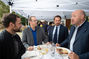 À droite, Xavier Bettel (Premier ministre) ((Photo: Anthony Dehez))