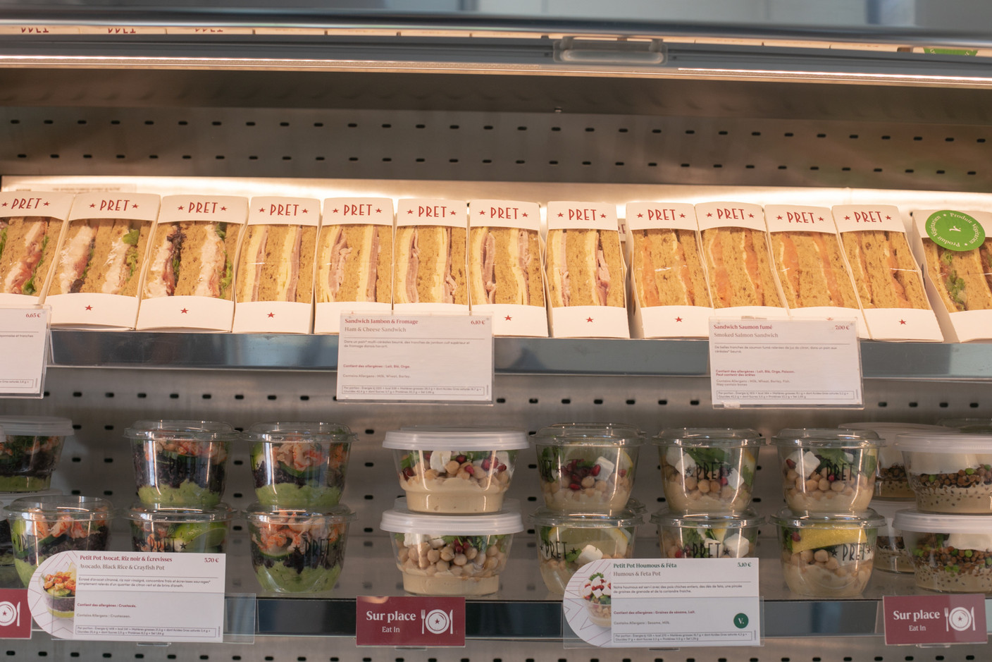 La recette de Pret? Des sandwiches et salades préparés chaque jour sur place et un accent porté sur la fraîcheur. (Photo: Matic Zorman/Maison Moderne)