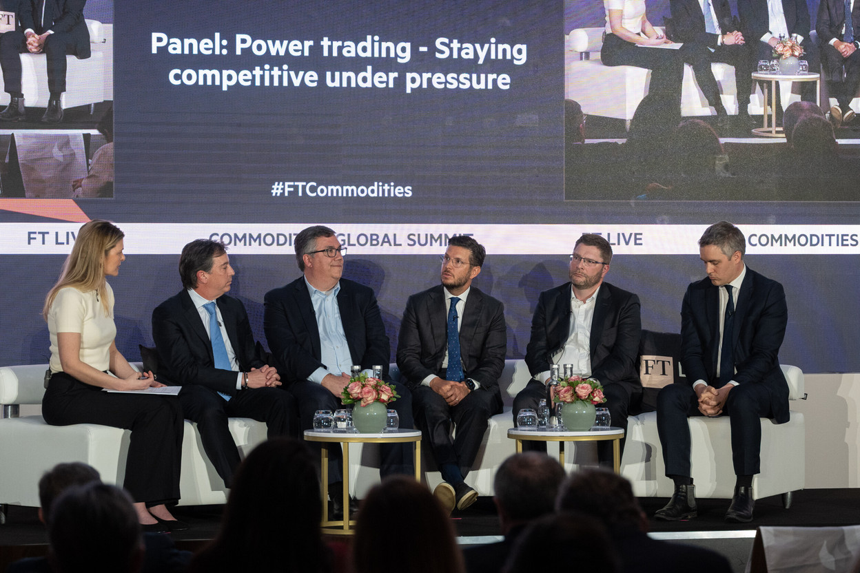 High Chinese wind output reduces gas demand, potentially lowering Dutch TTF gas prices and the marginal cost of European power, explained Xavier Veillard, partner in Paris at McKinsey & Company at FT’s Commodities Global Summit in Lausanne on 21 April 2026. Photo: FT Live