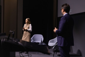 Erika Bourguet and Justin Morel de Westgaver, partners at Deloitte Luxembourg, spoke about growing your business at Deloitte Luxembourg's Banking 360 conference on 24 January 2023. Romain Gamba/Maison Moderne