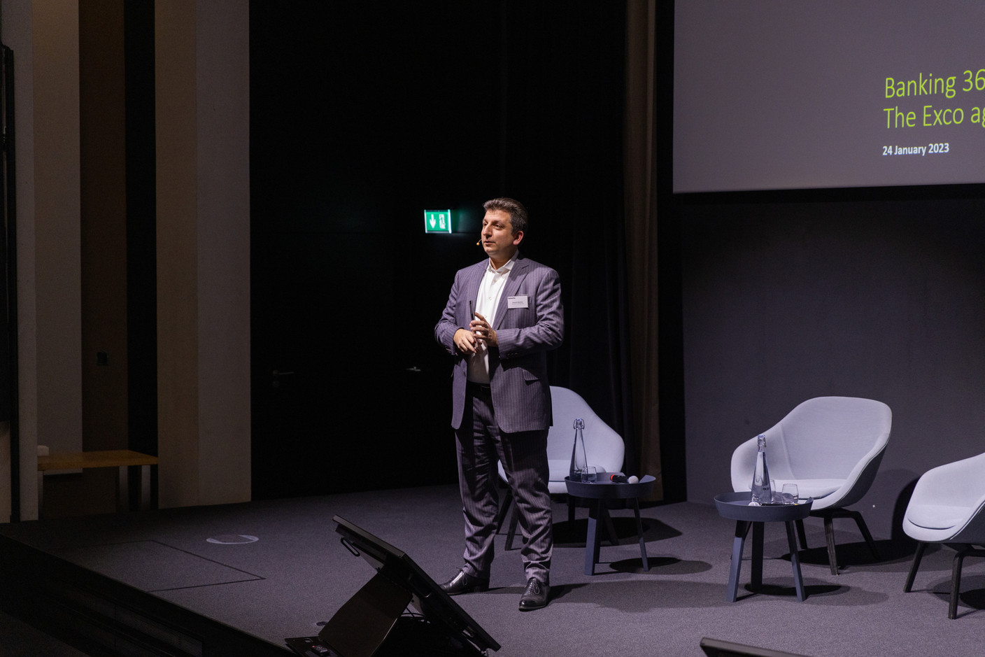 Pascal Martino, partner at Deloitte Luxembourg, speaking at Deloitte Luxembourg's Banking 360 conference on 24 January 2023. Romain Gamba/Maison Moderne
