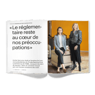 Interview avec Sandrine de Vuyst et Emilie Serrurier-Hoël, vice-présidentes du Private Banking Group Luxembourg de l’ABBL. (Photo: Romain Gamba/Maison Moderne)