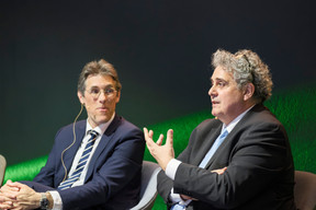 Davide Dragoni (BNP Paribas) and Emmanuel Rogy (Cube Infrastructure Managers) at the “Emerging Trends in Private Equity” roundtable, held at Deloitte, 5 March 2025. Photo: Pancake! Photographie / Studion Photography