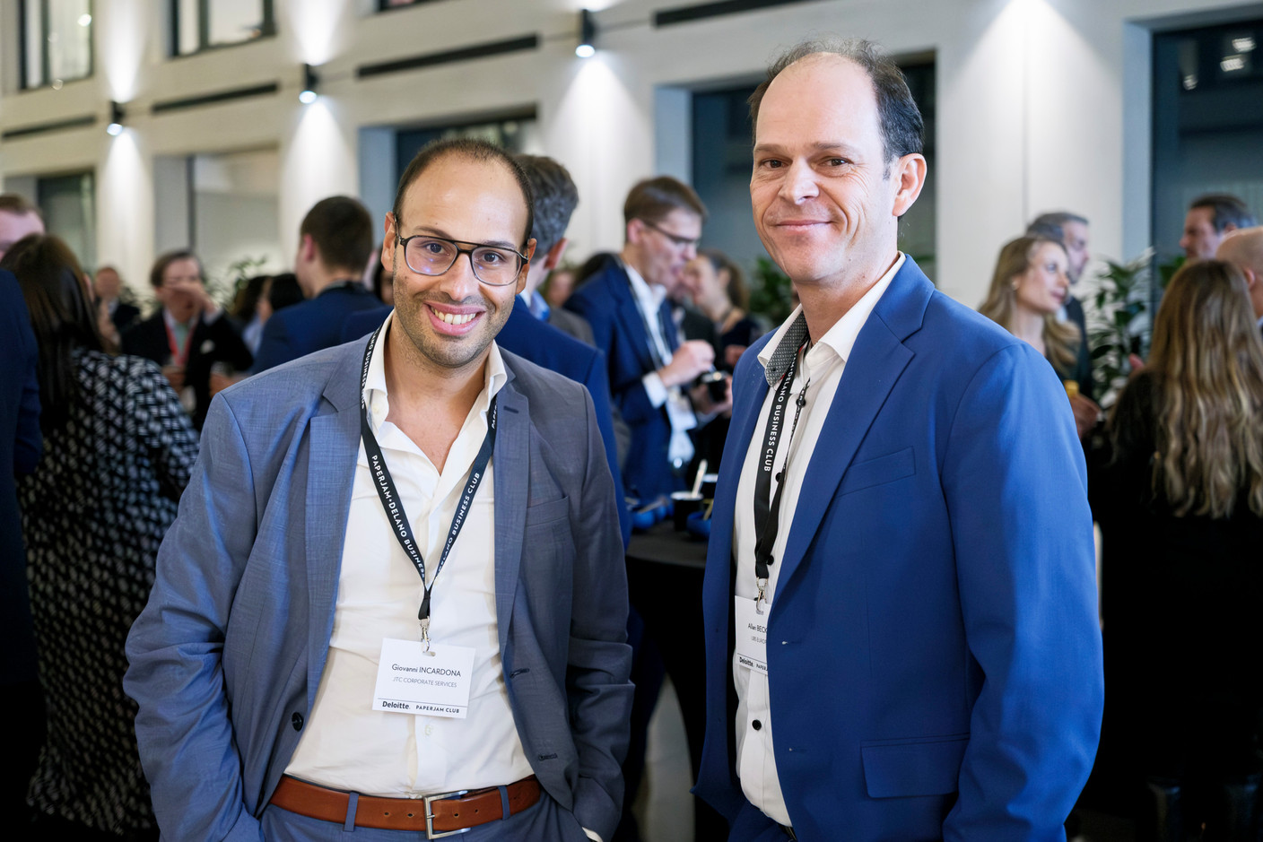 Giovanni Incardona (JTC Corporate Services) and Allan Becker (UBS Europe) at the “Emerging Trends in Private Equity” roundtable, held at Deloitte, 5 March 2025. Photo: Pancake! Photographie / Studion Photography
