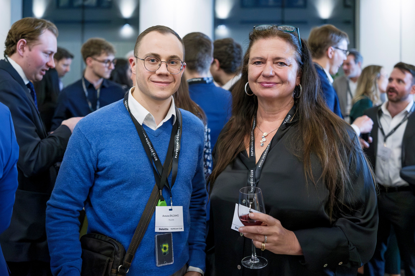 Antoine Balsamo (Palana) and Petra Steinmetz (Lux Real Estate International) at the “Emerging Trends in Private Equity” roundtable, held at Deloitte, 5 March 2025. Photo: Pancake! Photographie / Studion Photography