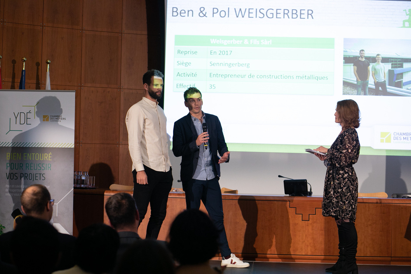 Ben Weisgerber (Weisgerber & Fils), Pol Weisgerber (Weisgerber & Fils) et Sandie Lahure (Photo: Matic Zorman/Maison Moderne)