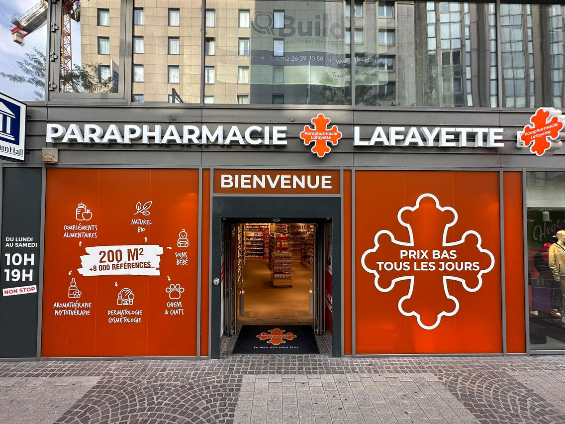 Using the same strategies as the Belgian model, the French para-pharmacy model in Lafayette has 250 points of sale in France and one in Luxembourg, Avenue de la Gare.  (Photo: Mikaël Wallerich)