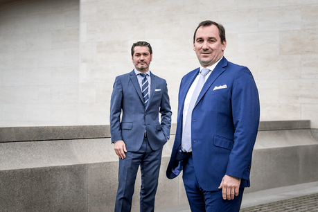 Paolo Faraone, CEO de Notz Stucki Europe, et Patrick Sermaize, Head of Wealth Management chez Notz Stucki Europe – Luxembourg. (Photo: Nader Ghavami – Notz Stucki)