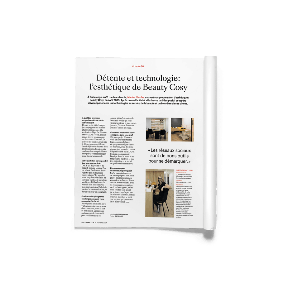 The #Under50 section presents a Luxembourg company with fewer than 50 employees. Photo: Guy Wolff/Maison Moderne