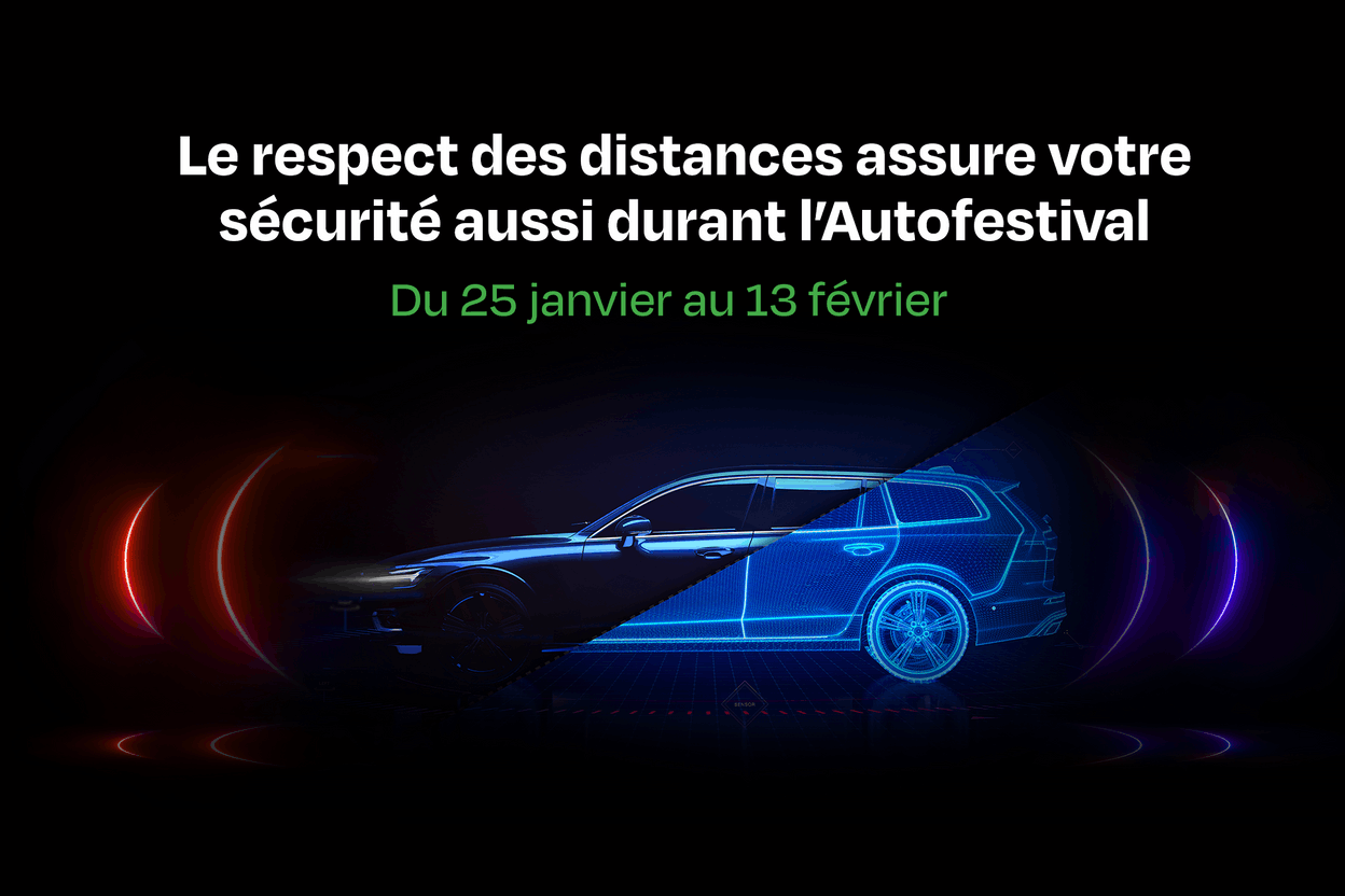 Le respect des distances assure votre sécurité aussi durant l’Autofestival – Du 25 janvier au 13 février. (Photo: FEDAMO)