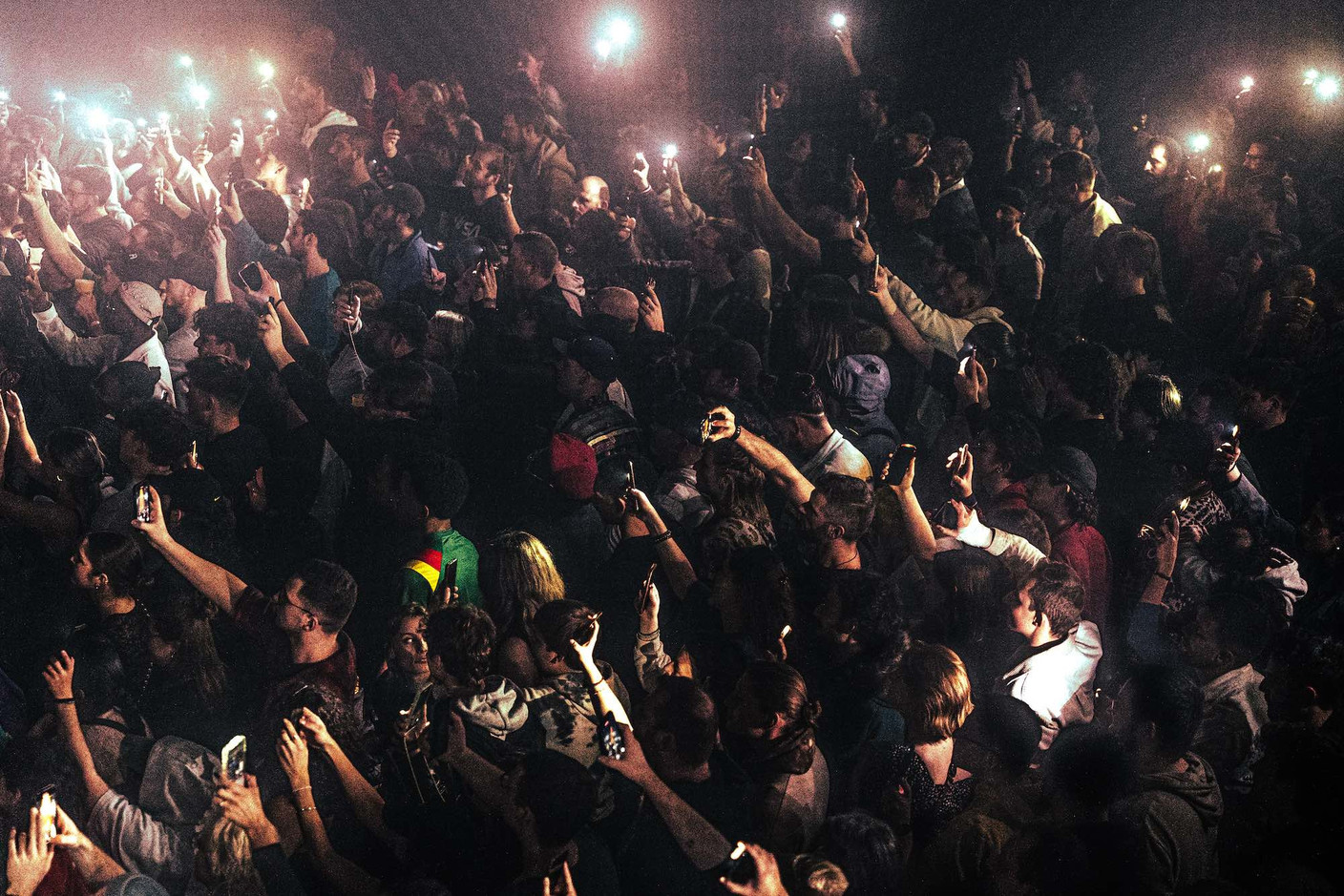 The audience is seen during a performance by Yamê at the Rockhal, 18 February 2024. Photo: Moodelio/Rockhal
