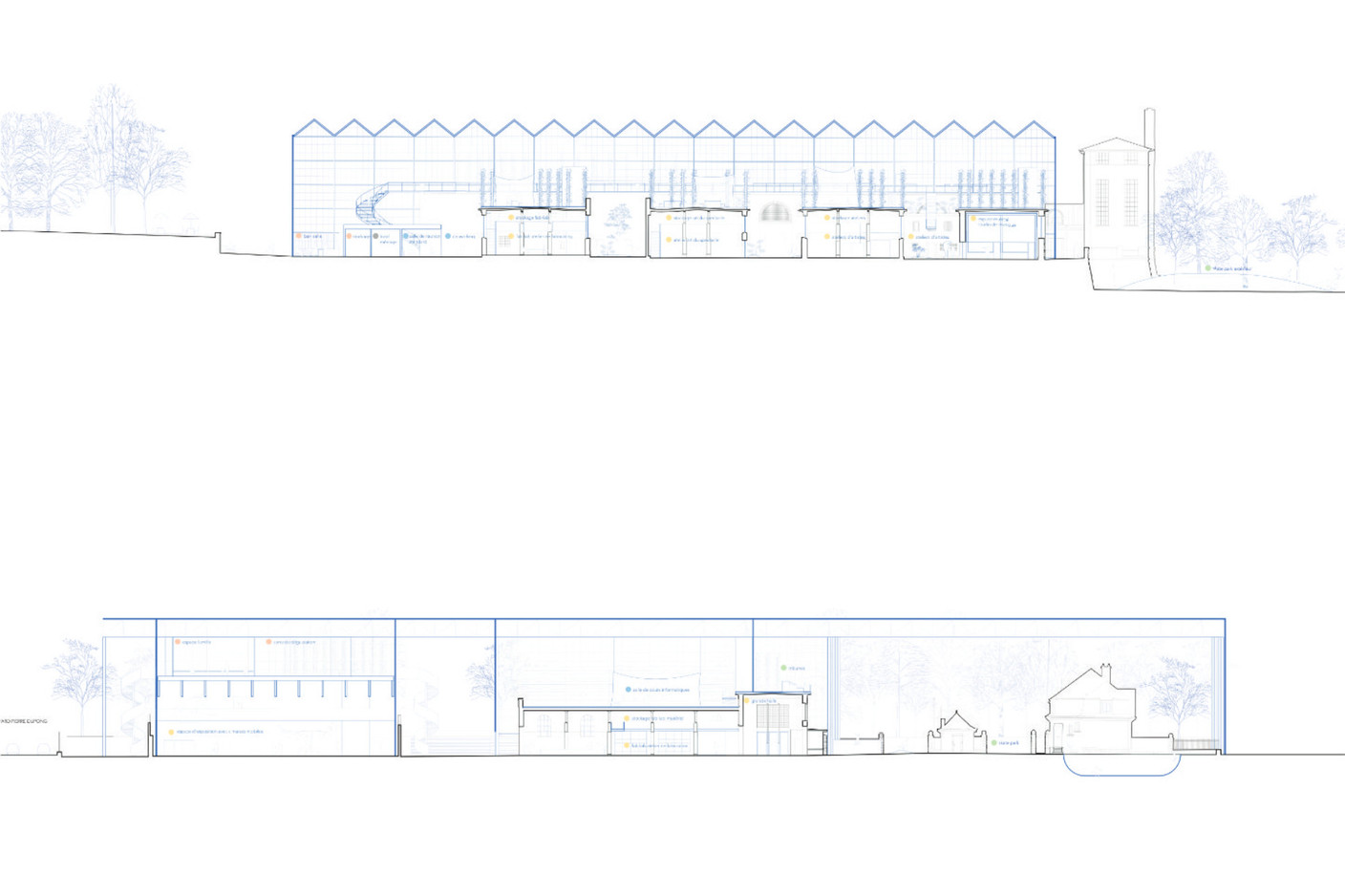 Sa grande hauteur permet d’envisager d’y planter de la végétation à haute tige.  (Illustration : 2001 & Civic)