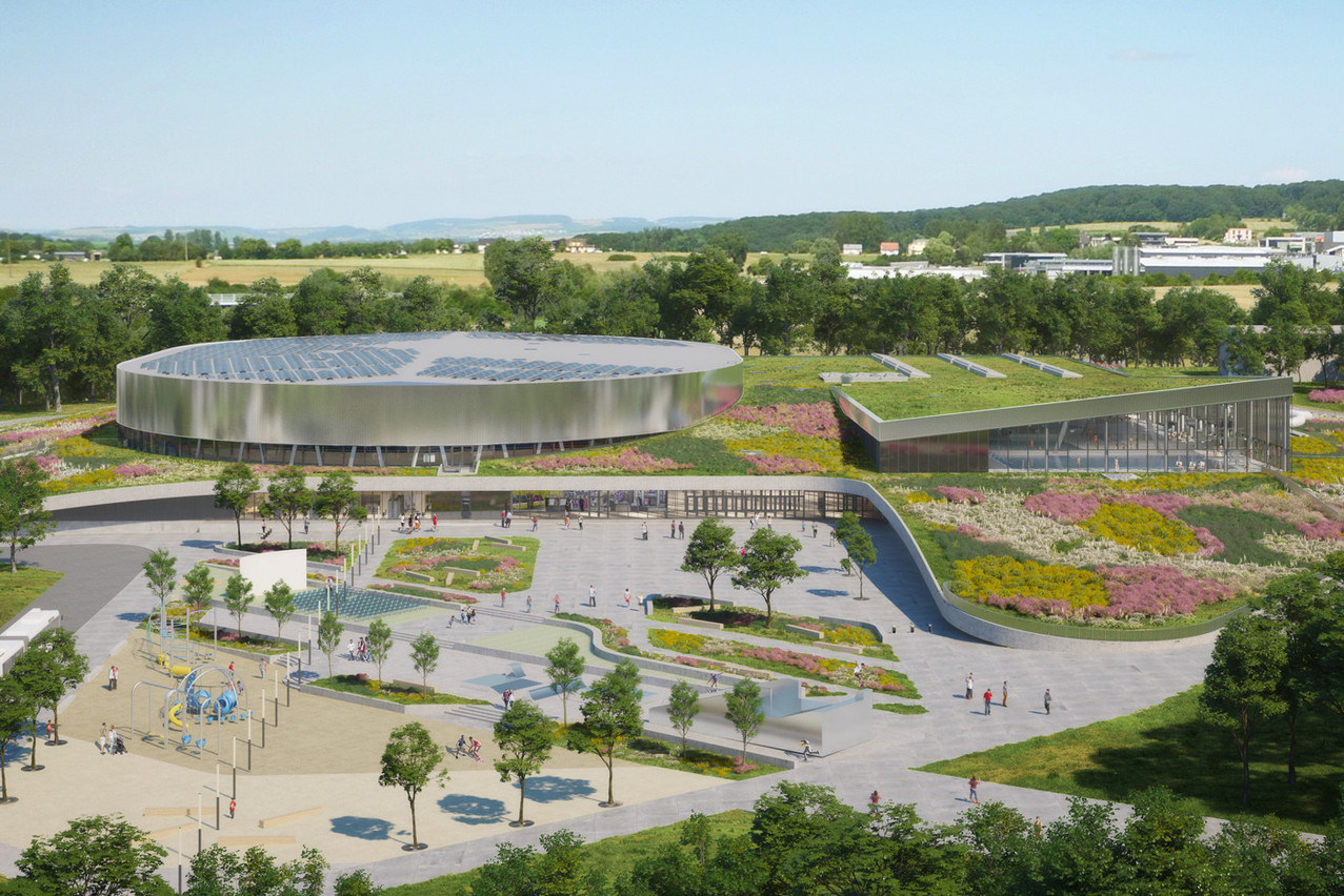 Le vélodrome national sera construit par Metaform Architects et le bureau d’architectes néerlandais Mecanoo. (Illustration: Metaform Architects)