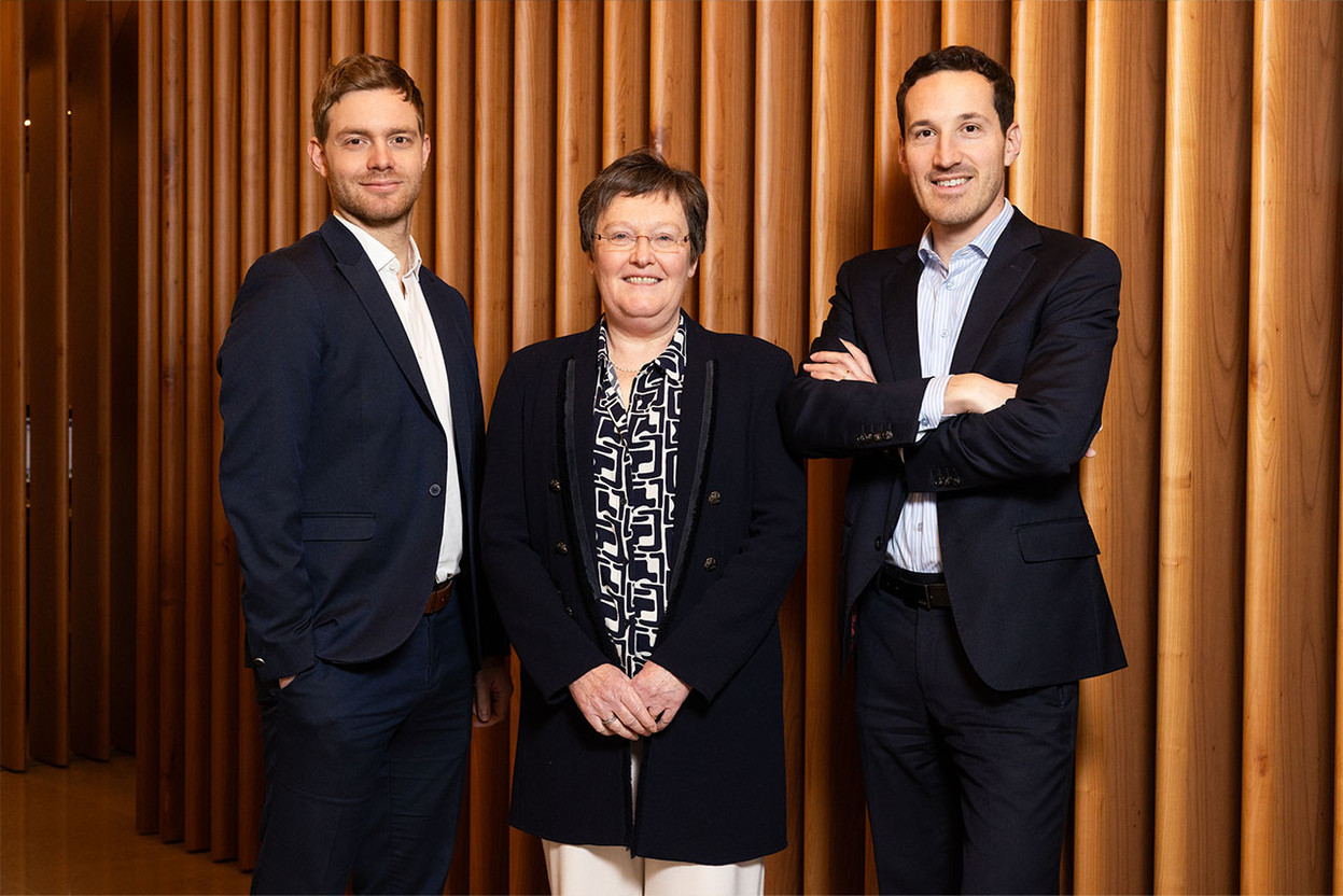 A team of experts serving real estate professionals: Max Becker, Real Estate Advisor, Astrid Schlesser, Real Estate Expert Advisor, and Michel Weckering, Deputy Head of Enterprises & Entrepreneurs, Banque de Luxembourg. Photo: Eva Krins (Maison Moderne)