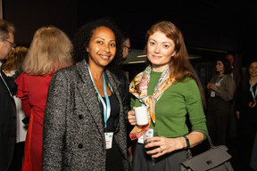 Jamila Aït-Azgare (House of Training) and Elena Moisei (Kroll Advisory Luxembourg) at the Alfi private assets conference at Luxexpo The Box, 26 September 2024. Photo: Eva Krins/Maison Moderne