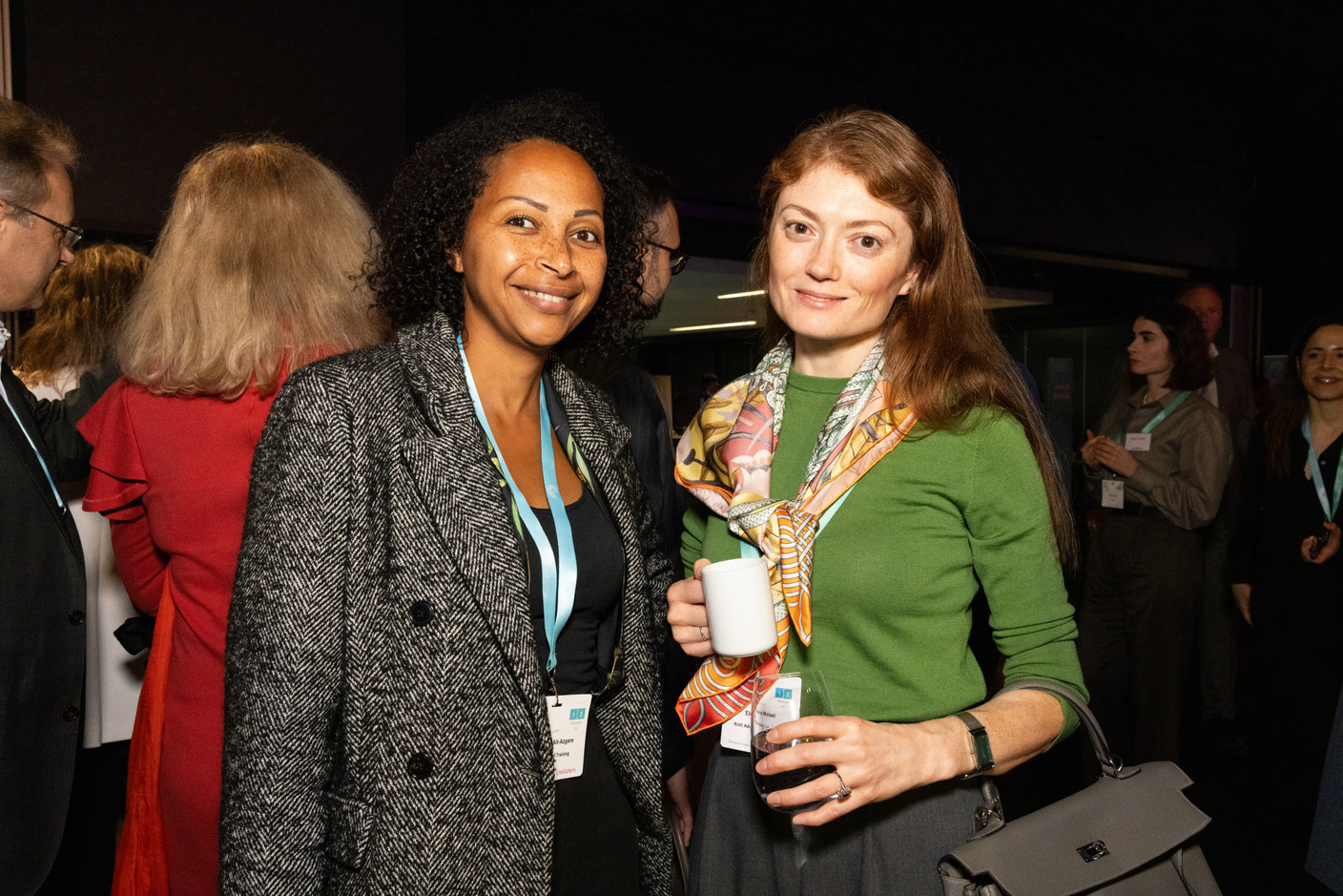 Jamila Aït-Azgare (House of Training) and Elena Moisei (Kroll Advisory Luxembourg) at the Alfi private assets conference at Luxexpo The Box, 26 September 2024. Photo: Eva Krins/Maison Moderne