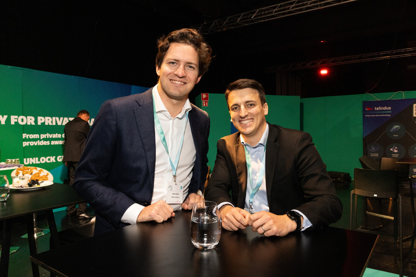 Niels Ozeree (KPMG Luxembourg) on the left at the Alfi private assets conference at Luxexpo The Box, 26 September 2024.. Photo: Eva Krins/Maison Moderne