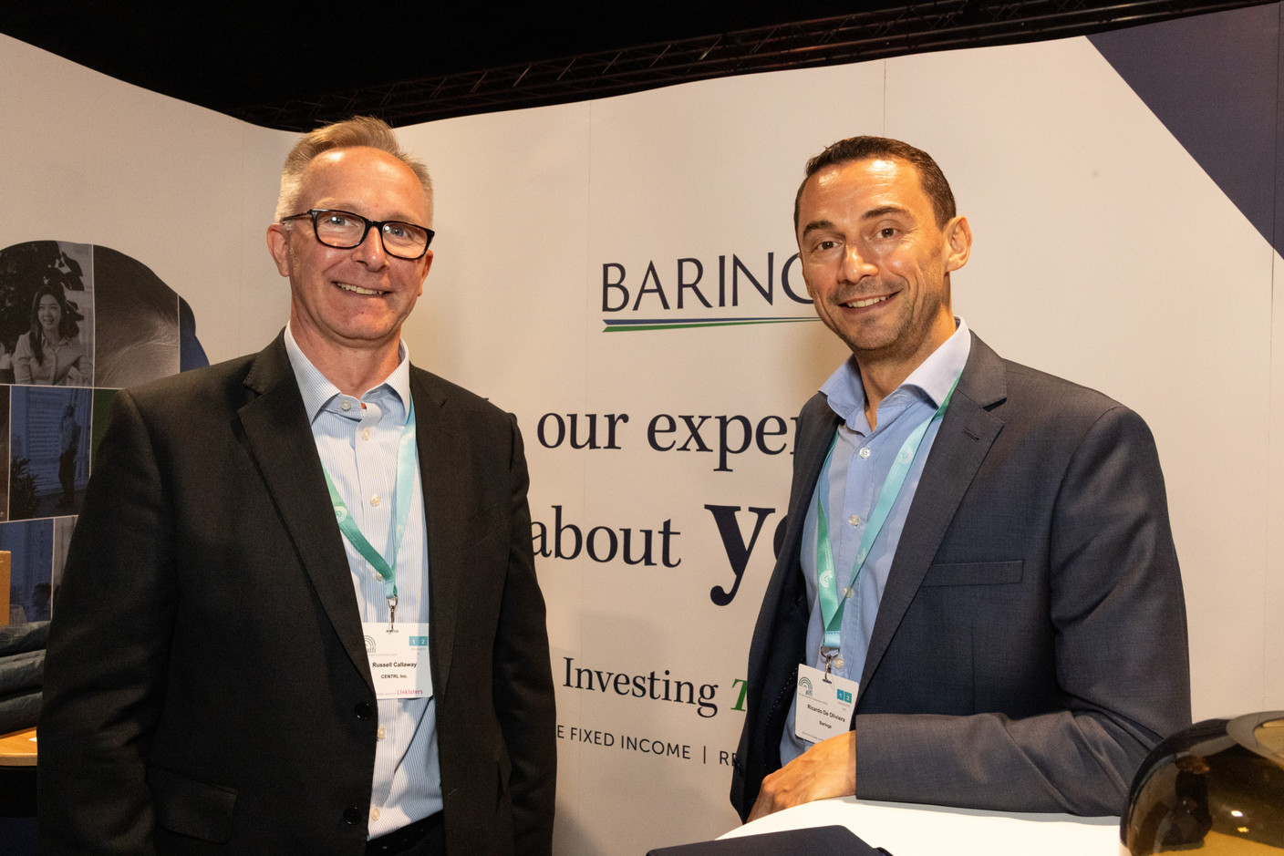 Russell Callaway (Centrl Inc) and Ricardo De Oliviera (Barings) at the Alfi private assets conference at Luxexpo The Box, 26 September 2024. Photo: Eva Krins/Maison Moderne