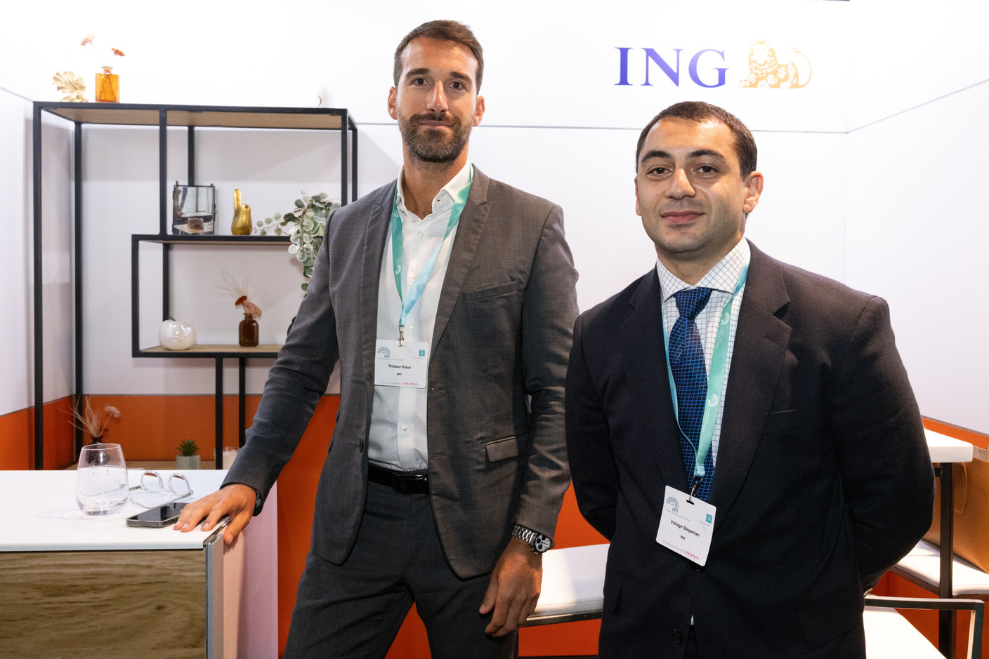 Thibaut Klaus (ING) and Vahagn Stepanian (ING) at the Alfi private assets conference at Luxexpo The Box, 26 September 2024. Photo: Eva Krins/Maison Moderne