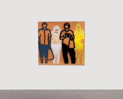Julian Opie,  Standing People #2,  2020, Panneau d’acrylique lenticulaire monté sur acrylique blanc, 111 x 119 x 3,2 cm, édition de 25, DavisKlemmGallery, — Stand B07 —, 21.700€ (Photo: DR)