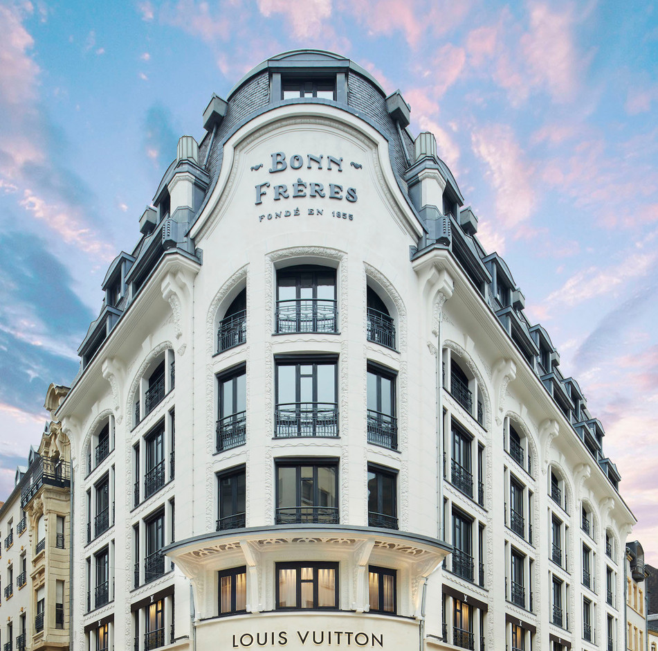 Le traitement d’angle de cet immeuble a inspiré les architectes chinois. (Photo: Stéphane Muratet/Louis Vuitton)