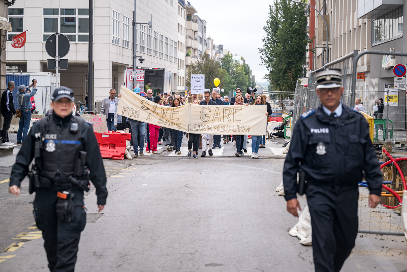 La manifestation a été encadrée par la police. (Photo: Nader Ghavami)