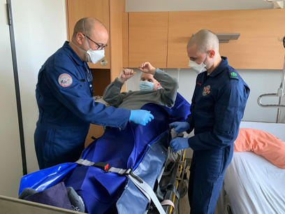 Joseph, le premier patient du Grand Est accueilli au Centre hospitalier du Nord, a pu être rapatrié. Il était conscient depuis le 1er avril. (Photo: Gilles Martin / Centre hospitalier du Nord)