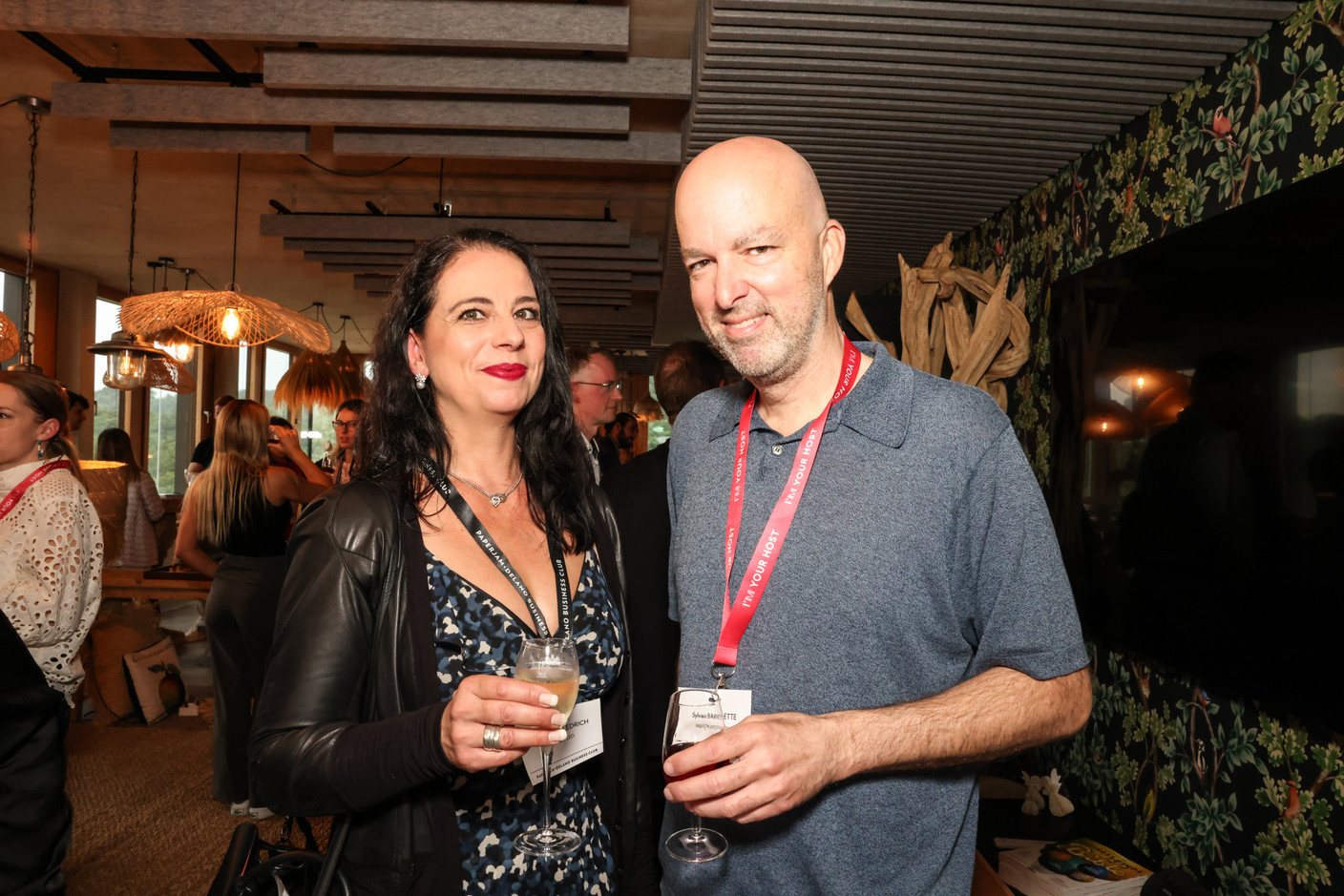 Marie-Laure Ledrich (Consul Led) and Sylvain Barette (Maison Moderne) at the “Que Calor! Tastes (and sounds) of Latin America” event on 20 June 2024. Photo: Marie Russillo