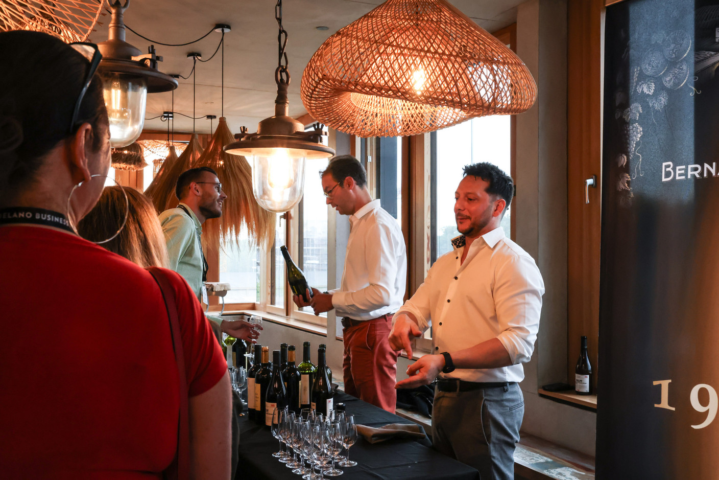 Thomas Cléry and Nello Galzerano (Bernard Massard) at the “Que Calor! Tastes (and sounds) of Latin America” event on 20 June 2024. Photo: Marie Russillo