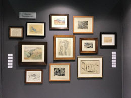 Ensemble de dessins de l'expressionnisme allemand sur le stand de la galerie WOS ((Photo : Paperjam))