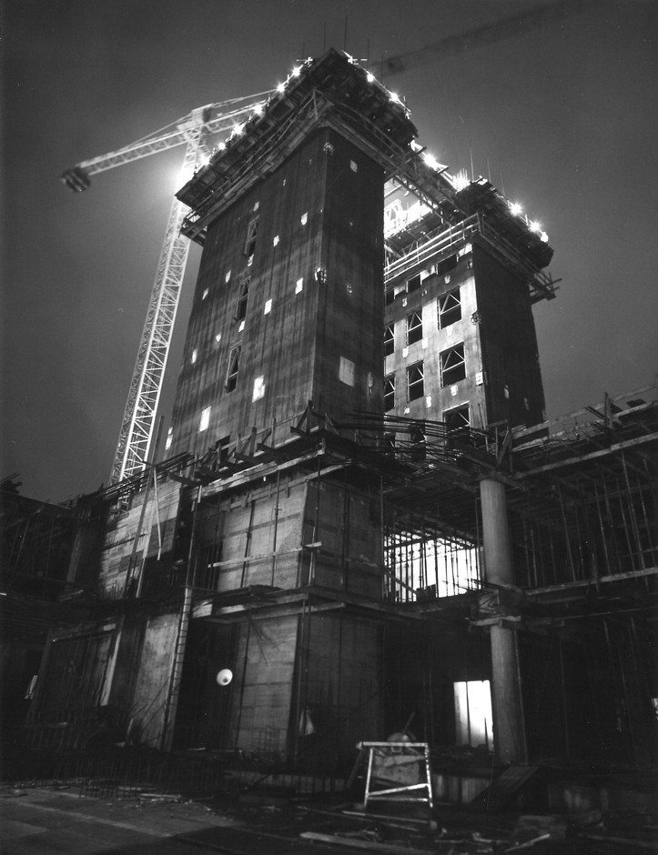 Breaking ground on the bank’s 12-story headquarters on Boulevard Royal, 1973. Photo: Quintet