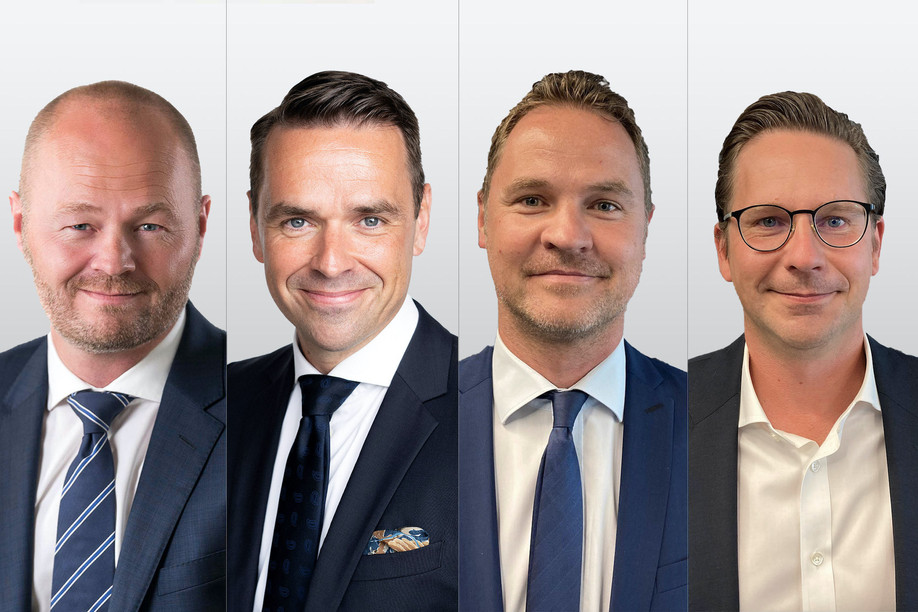 Ole Jensby, Jacob Meincke, Mads Midtgaard and Johan Karlsson (from left to right) are in charge of developing Quintet's activities in Denmark, and more widely in Scandinavia. (Photo: Quintet)