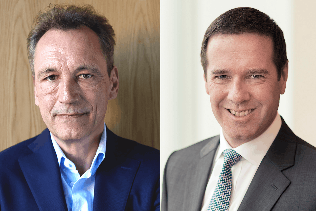 Steffen Pauls (left), founder and CEO of Moonfare, and Bryan Crawford, group head of investment and client solutions at Quintet, have announced a partnership that promises to symbiotically expand both entities’ scopes in the private market domain. Photo: Quintet Private Bank