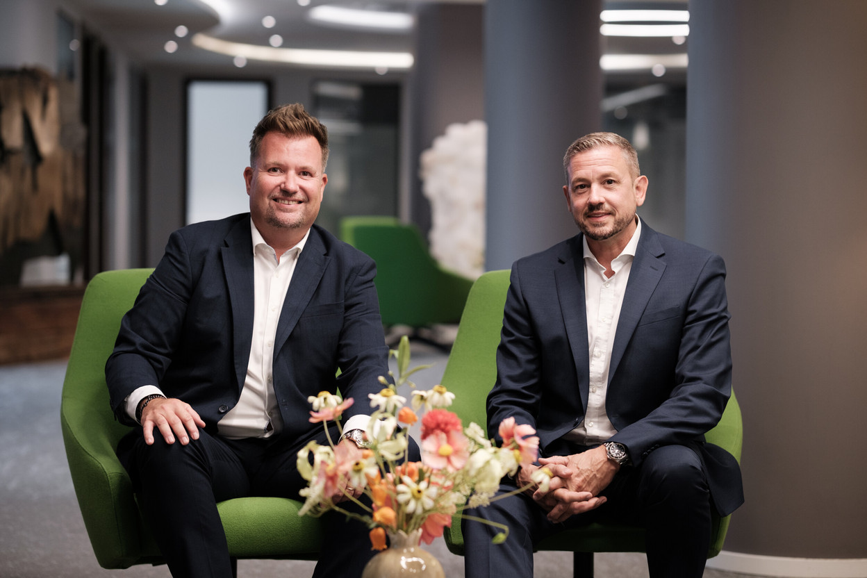 Jean-Daniel Bruggeman, head of business development, fund solutions of QFS, et Thomas Klein, group head of QFS. (Photo: Patricia Pitsch/Paperjam) 
