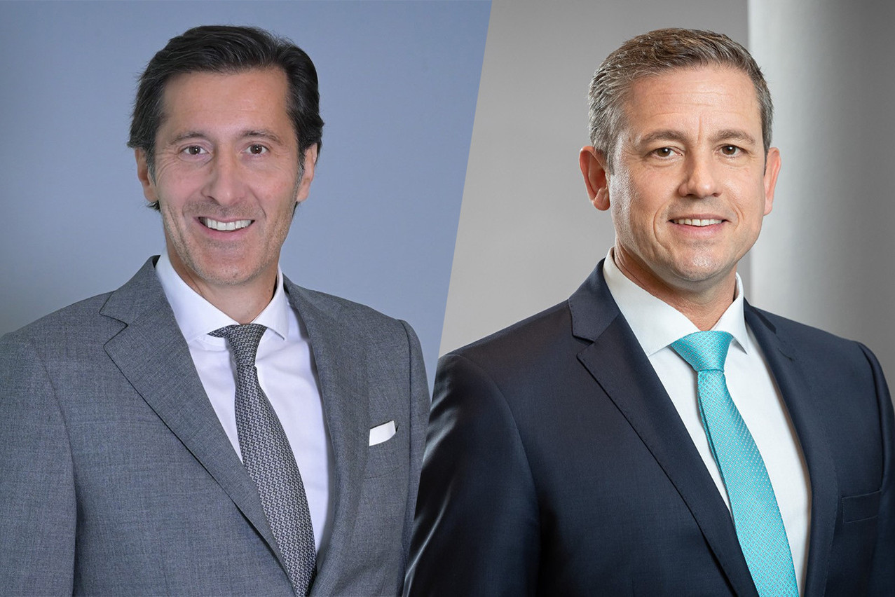 Stéphane Pardini (l) is joining Quintet Private Bank, while Thomas Klein (r) is taking on a new role within the group.  Photos: Quintet/Blitz Agency. Montage: Maison Moderne