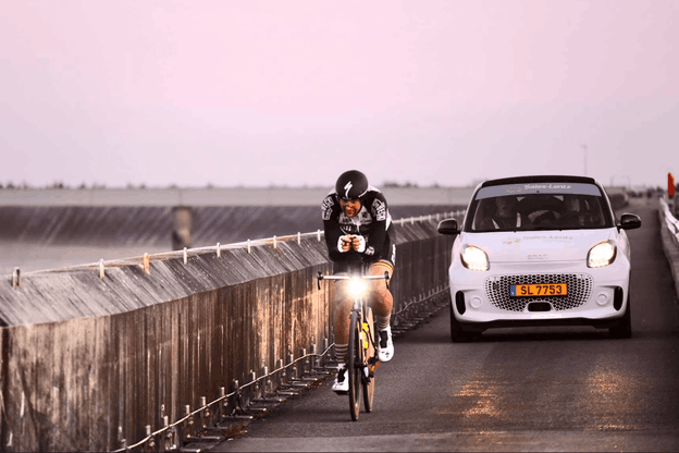 Le coureur avait pris son départ samedi à 14 heures. (Photo: Team Dizzy / Rom Helbach)