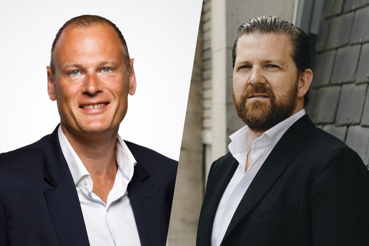 Raphaël van der Vleugel deviendra CEO d’Eaglestone Luxembourg, et remplacera Eric Dothée (à droite). (Montage: Maison Moderne)