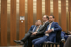 A roundtable talk with Luxembourg banking experts was held during an EY event last week. Photo: Matic Zorman / Maison Moderne