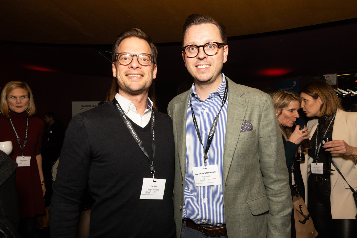 Lou Weis (Apollo Strategists) and Laurent Mathékowitsch (Brain&More) at the second edition of the Brand Manager of the Year event, which took place at Gotham on 23 January 2025. Photo: Eva Krins / Maison Moderne