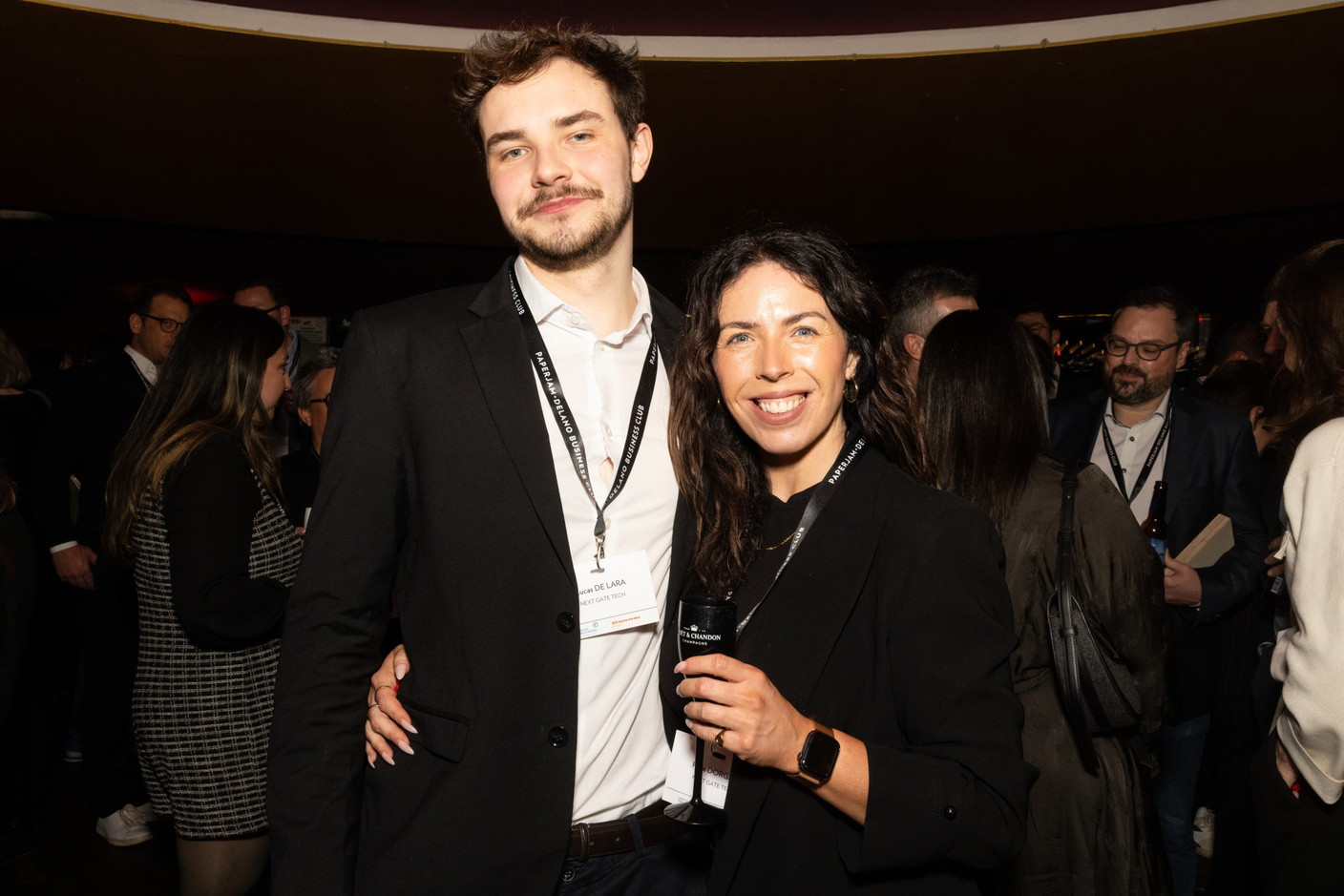 Lucas De Lara and Rose Dorgan (Next Gate Tech) at the second edition of the Brand Manager of the Year event, which took place at Gotham on 23 January 2025. Photo: Eva Krins / Maison Moderne