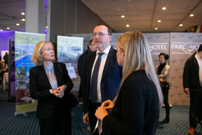 Isabelle Schlesser (director of Adem) and the minister of labour, Georges Engel, were present at the event, held on 27 February 2023.  Photo: Matic Zorman/Maison Moderne