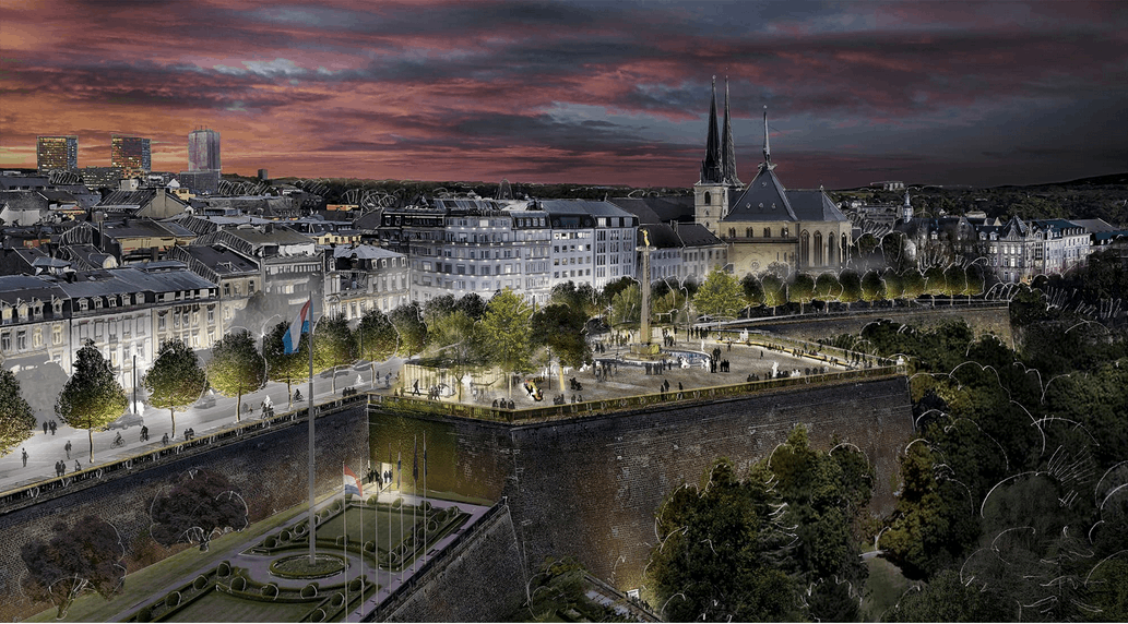 This will be the new face of the Place de la Constitution in Luxembourg.  Illustration: Latz + Partner Architectes-Paysagistes-CBA Architectes