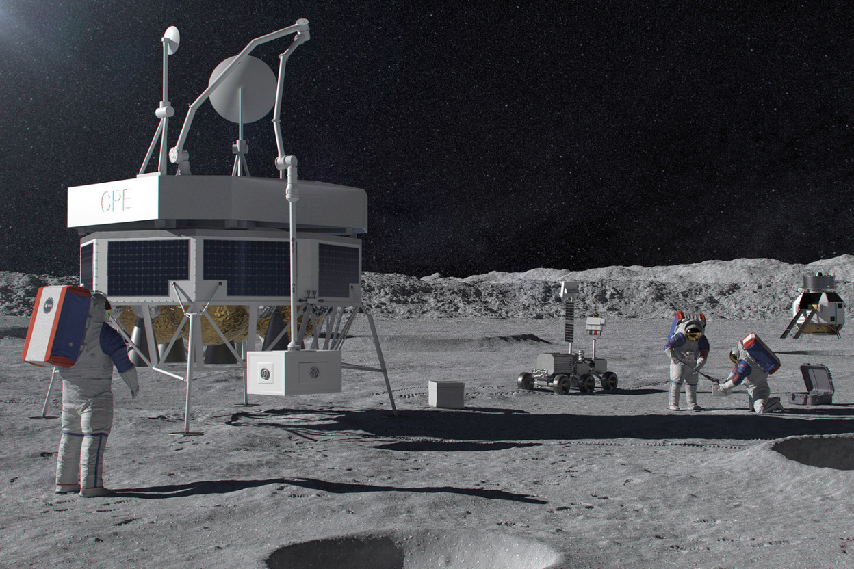 An image of the Argonaut and its arm, which will place material on the Moon to consolidate the human presence. Photo: Redwire